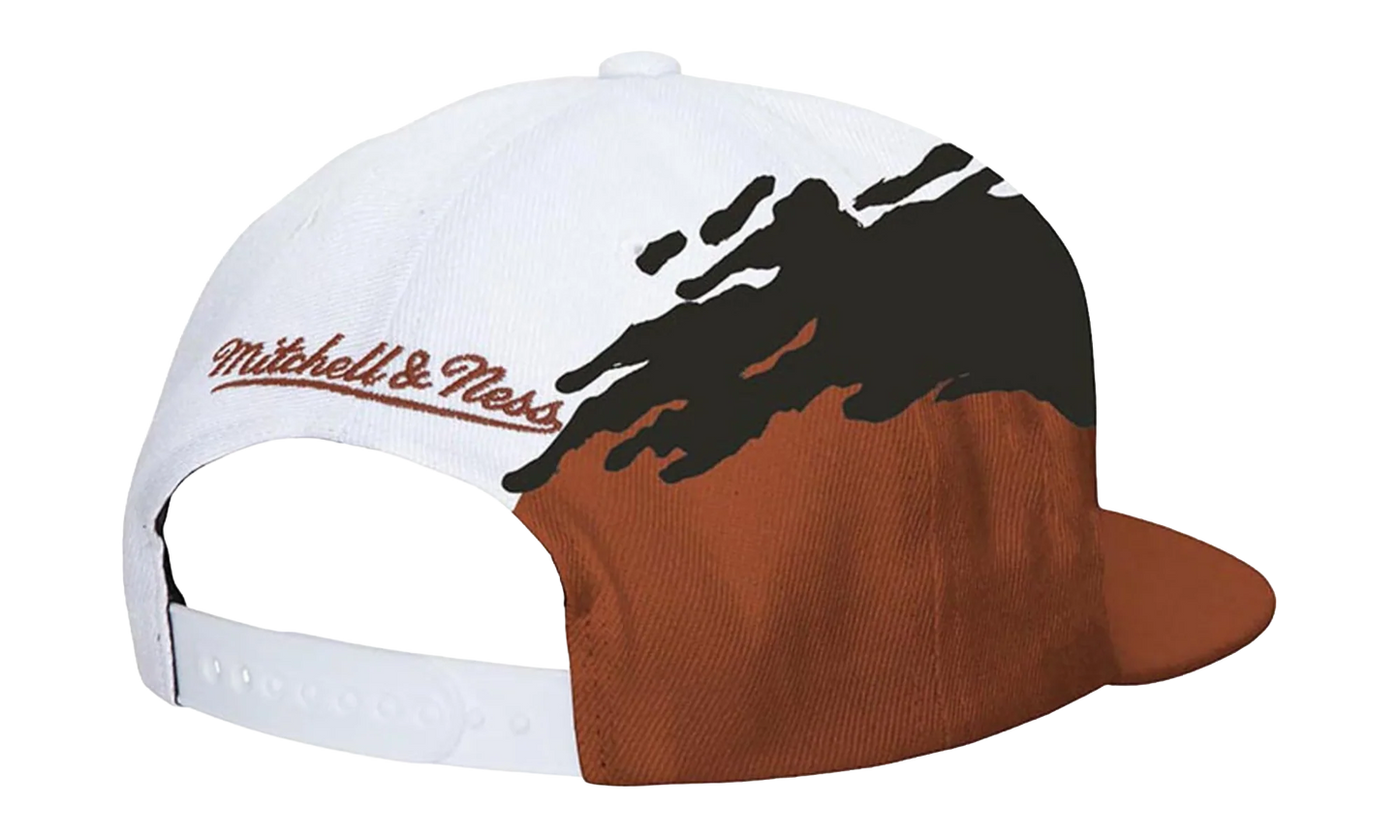 NCAA Paintbrush Snapback Cap "Texas Longhorns - White / Orange" HHSS3302 UTAYYPPPWHOR