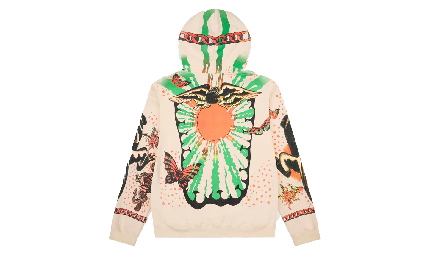 Tattoo Pullover Hoodie "Cream" DT579