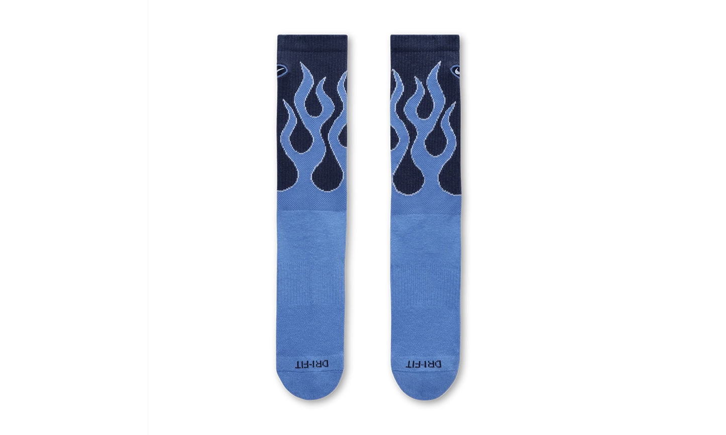 Everyday Plus Cushioned Crew Socks "Blue Flames - (1 Pair)" IB2285 410