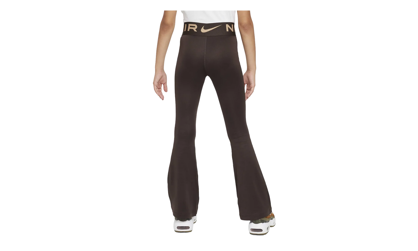 Air Essential Girls' High-Waisted Flared Leggings GS "Baroque Brown / Hemp" FD2963 237