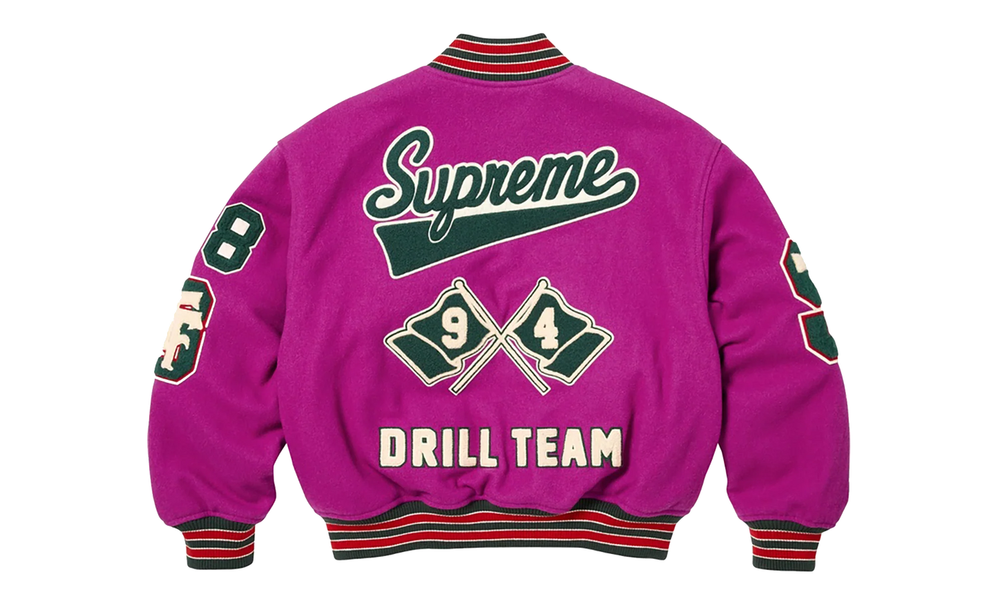 Drill Team Patch Varsity Jacket "FW25 - Magenta" SU27249