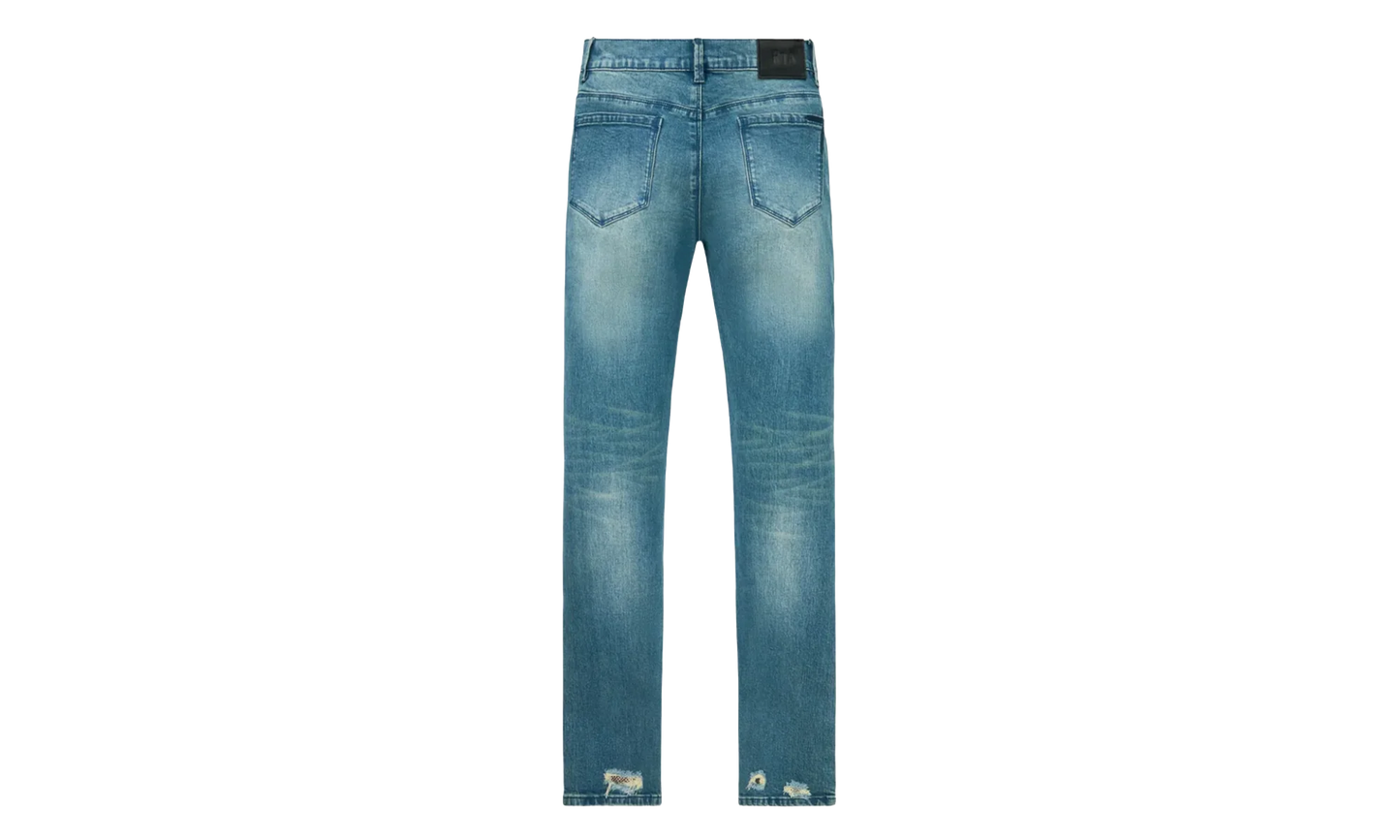 Bryant Skinny Jeans "Blue Distressed Snake" MSPTD900 B1205BLDSS