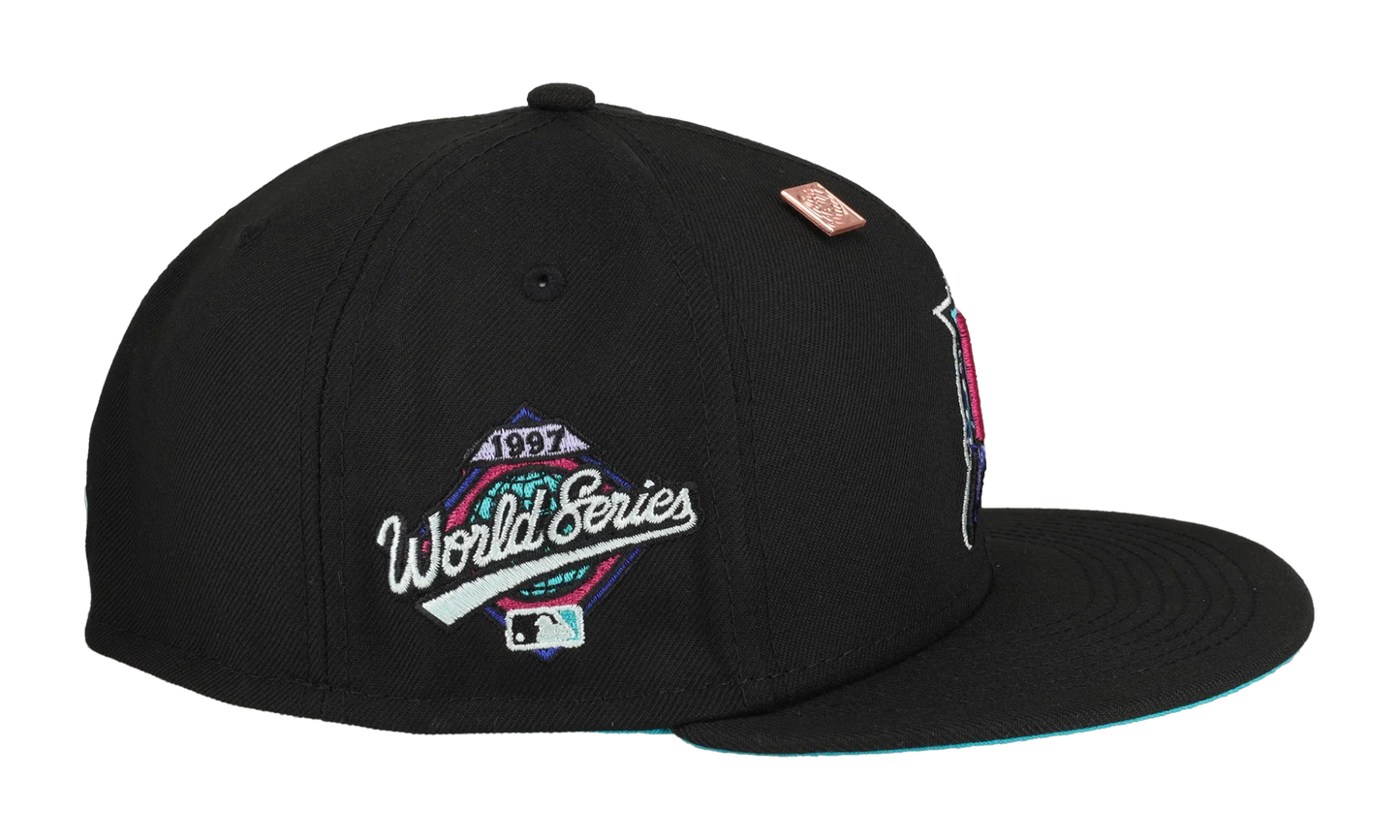59FIFTY Florida Marlins 1997 World Series Polar Lights Fitted Hat "Black" 123451290786