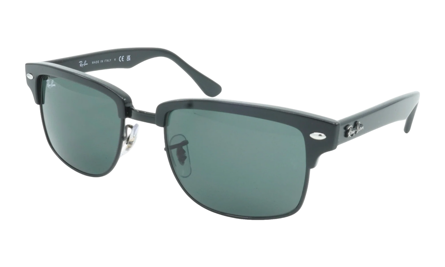Clubmaster Square Sunglasses "Demi Gloss Black On Black" RB4190-877_52