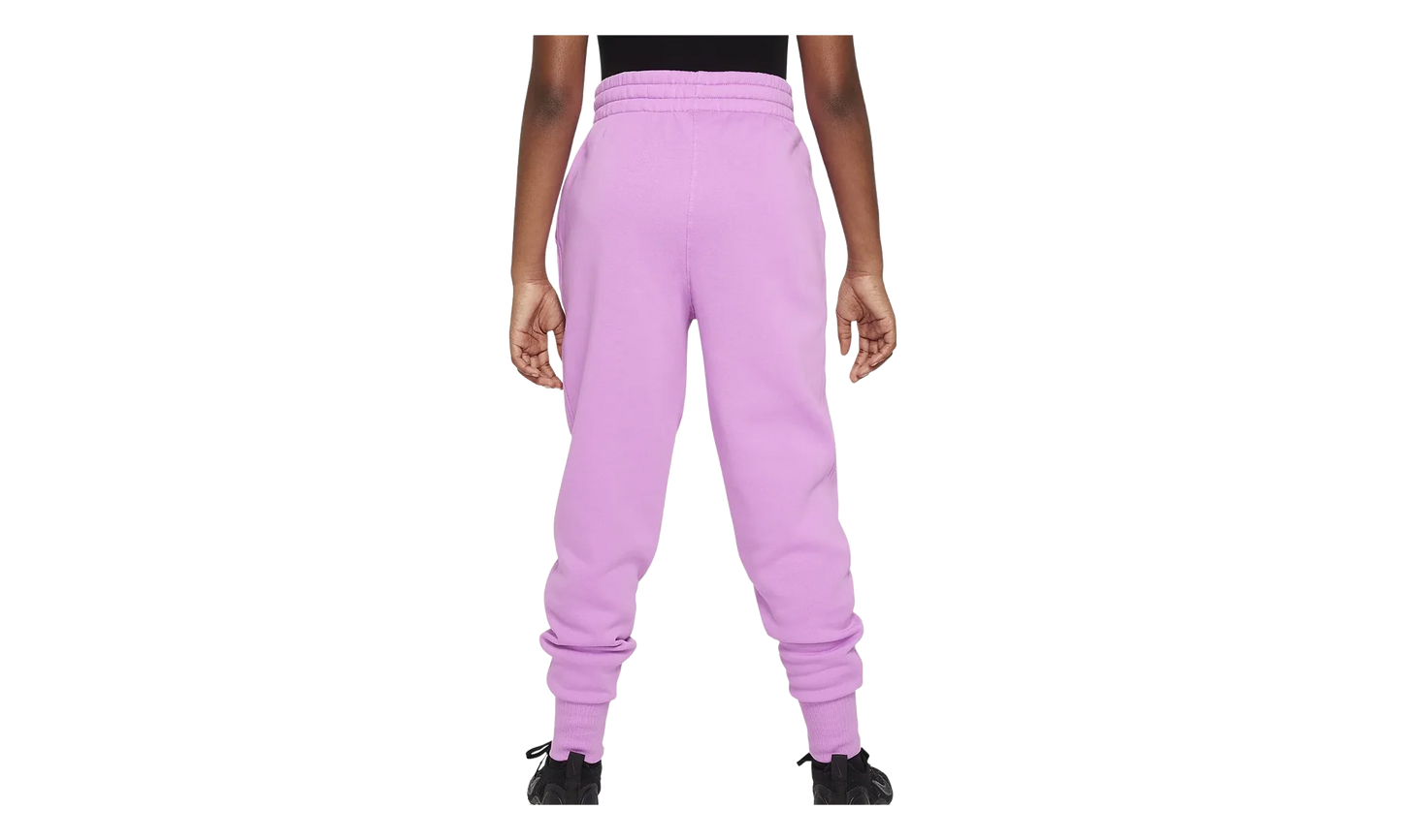 Sportswear Club Fleece Girls' High-waisted Fitted Pants GS "Rush Fuchsia / Rush Fuchsia / White" FD2921 532