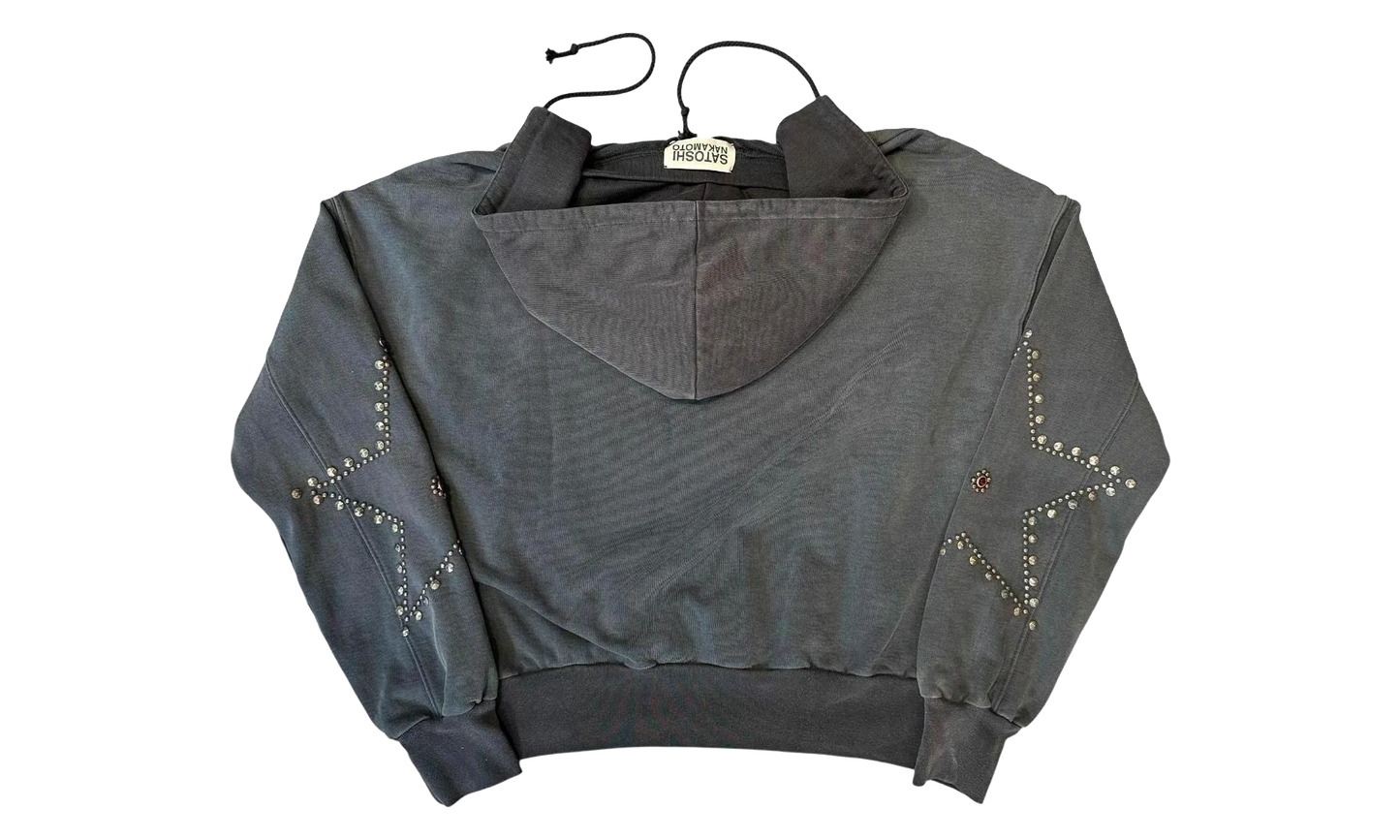 Star Studded Hoodie "Black Grey" SAT012