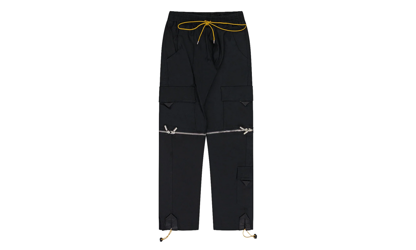 Half Zip Cargo Pants "Black" RHD-MBTM-0237