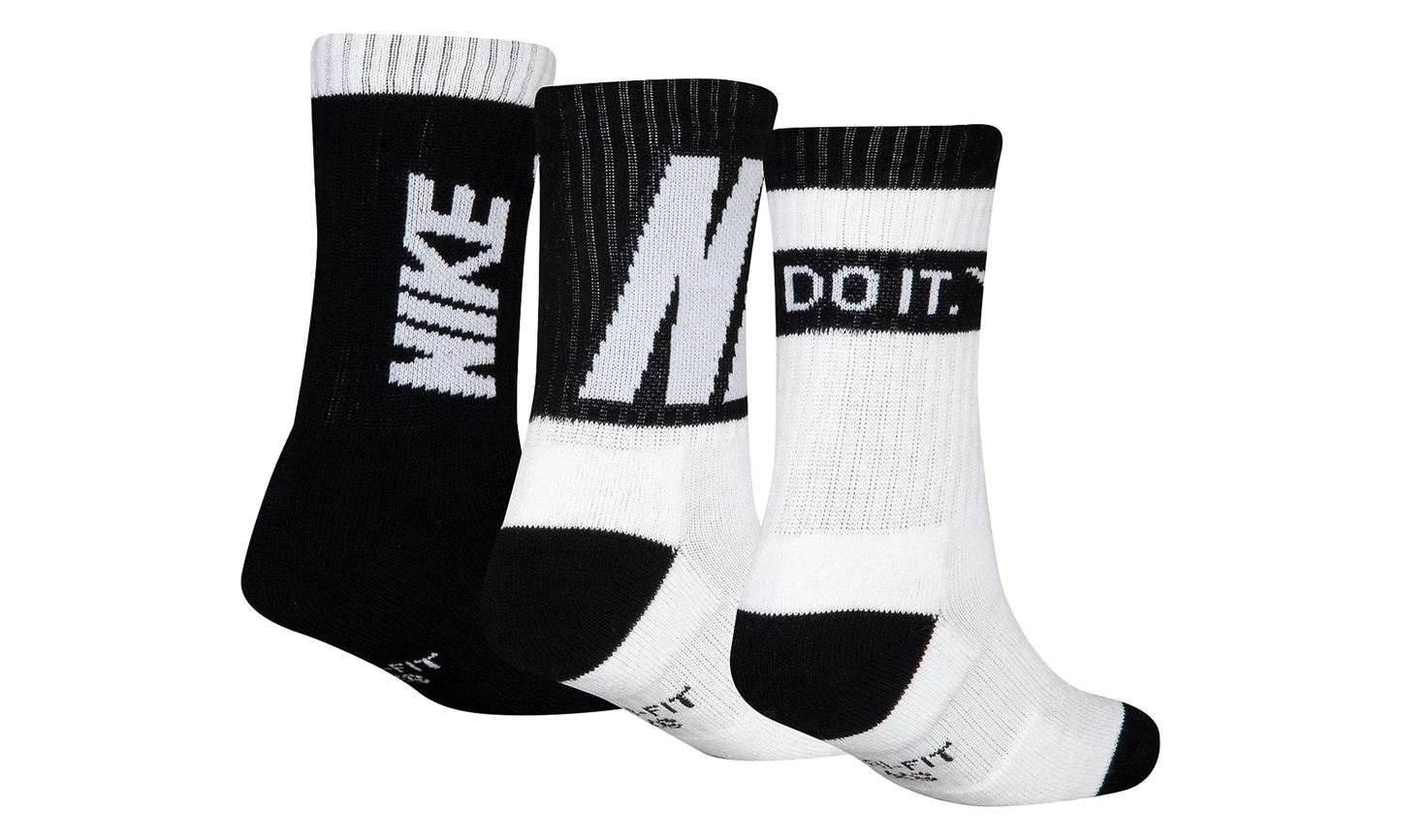 Sport Graphic Crew Socks (3 Pack) GS "Black / White" BN0679 023