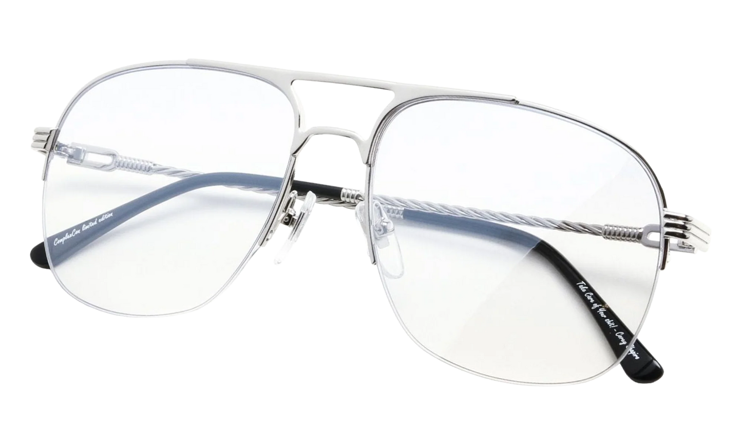 Snatch Half Rim 18KT "White Gold / Light Gray Gradient Flash Silver" HRSN2 0007 31T5
