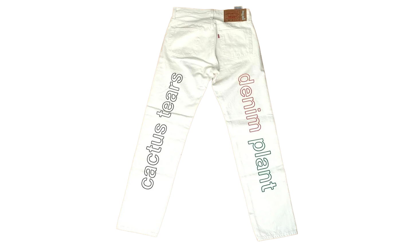 Cactus Plant Flea Market 4th of July Denim Jeans "White" DT320