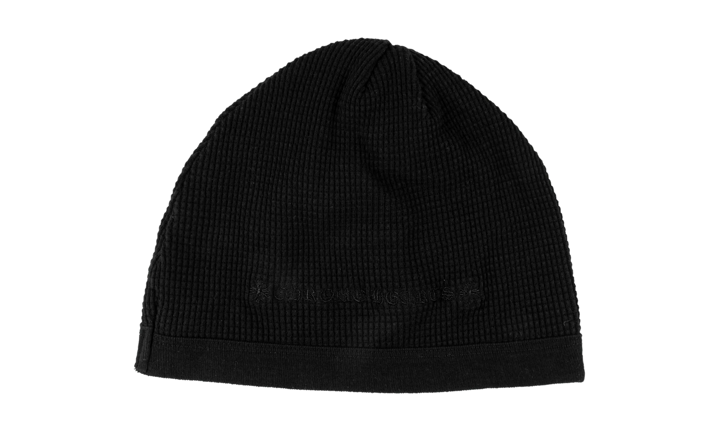 Waffle Cross Beanie Hat "Black" CHRM0785