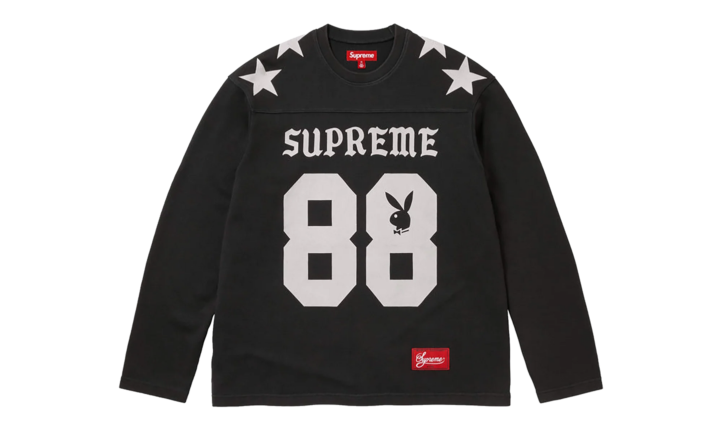 Playboy® L/S Football Top "SS26 - Black" SU27098