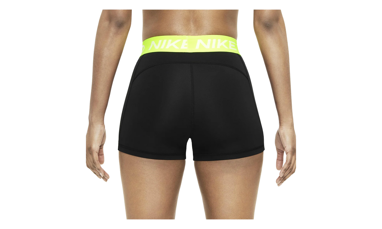 Pro 3" Shorts WMNS "Black / Volt" CZ9857 013