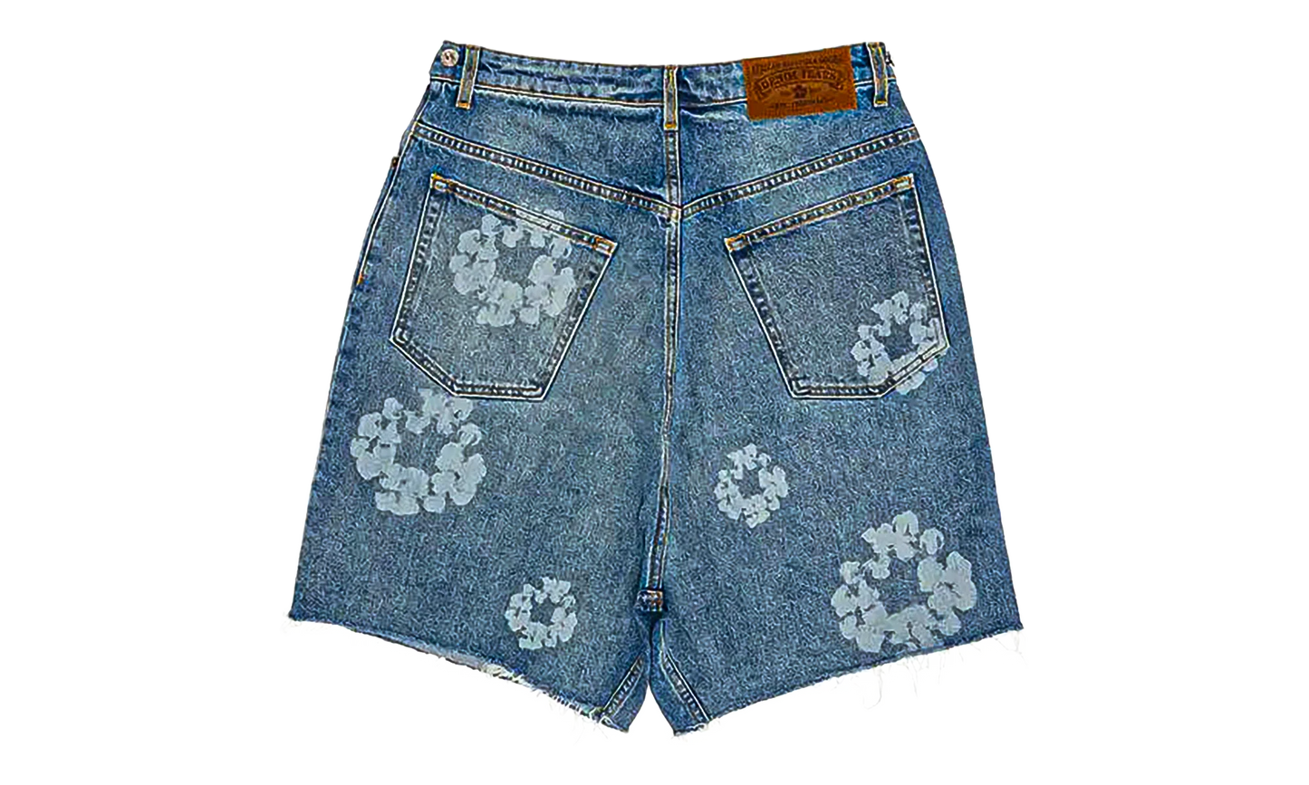 Laser Wreath Denim Short "Light Wash" DT388