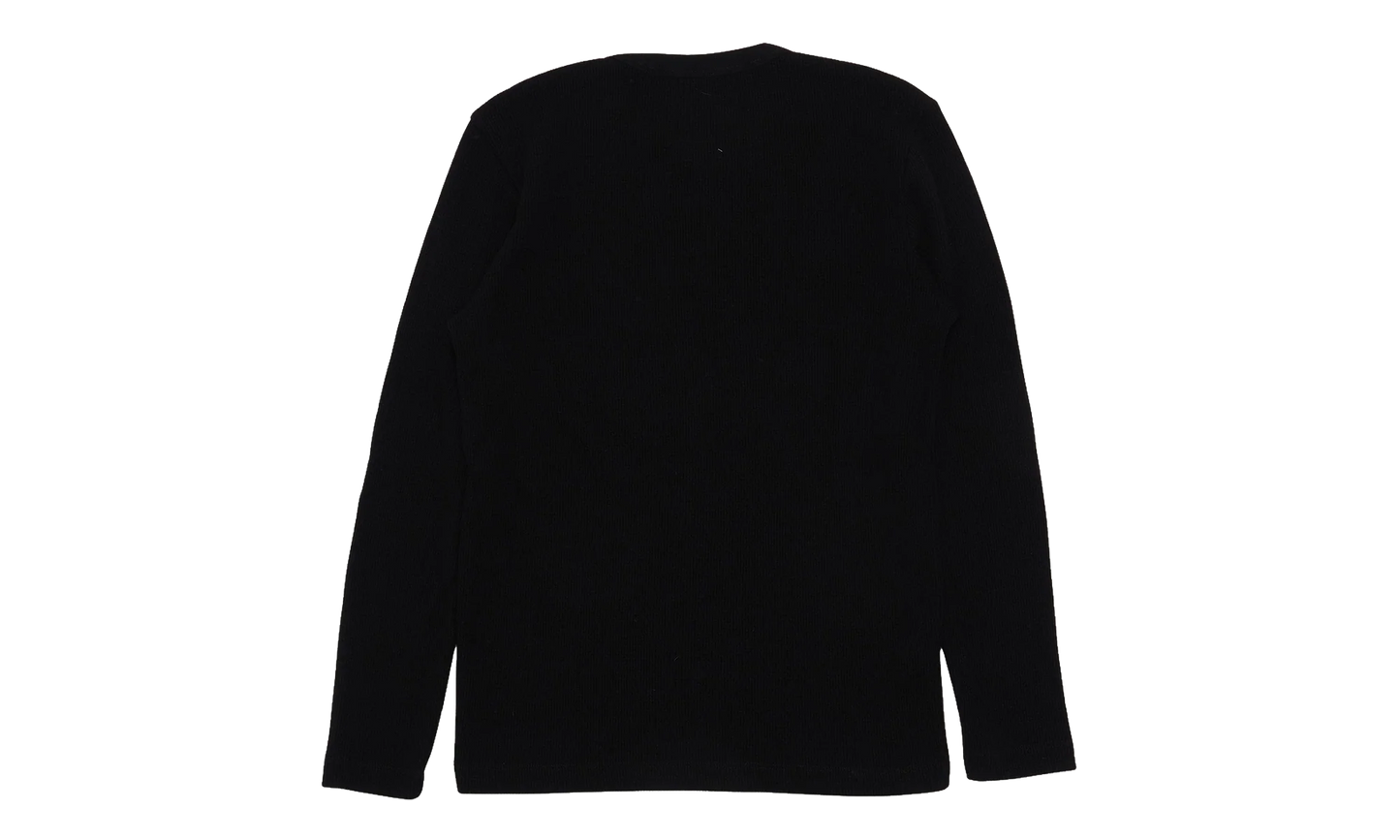 Embroidered Thermal Long Sleeve T-Shirt "Black" CHRM0824