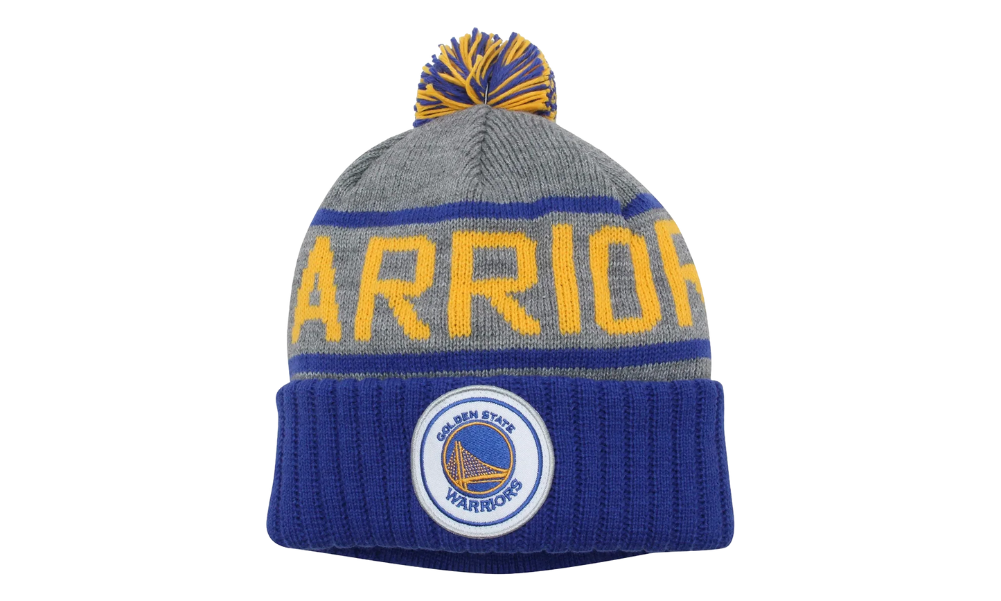 NBA High 5 Cuffed Knit Beanie "Golden State Warriors - Blue / Gray" KJ58Z GTE A 5WARRI