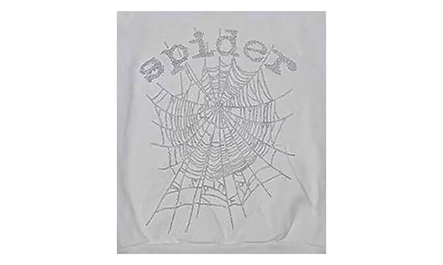 OG Rhinestone Logo Hoodie "White" SP5der340