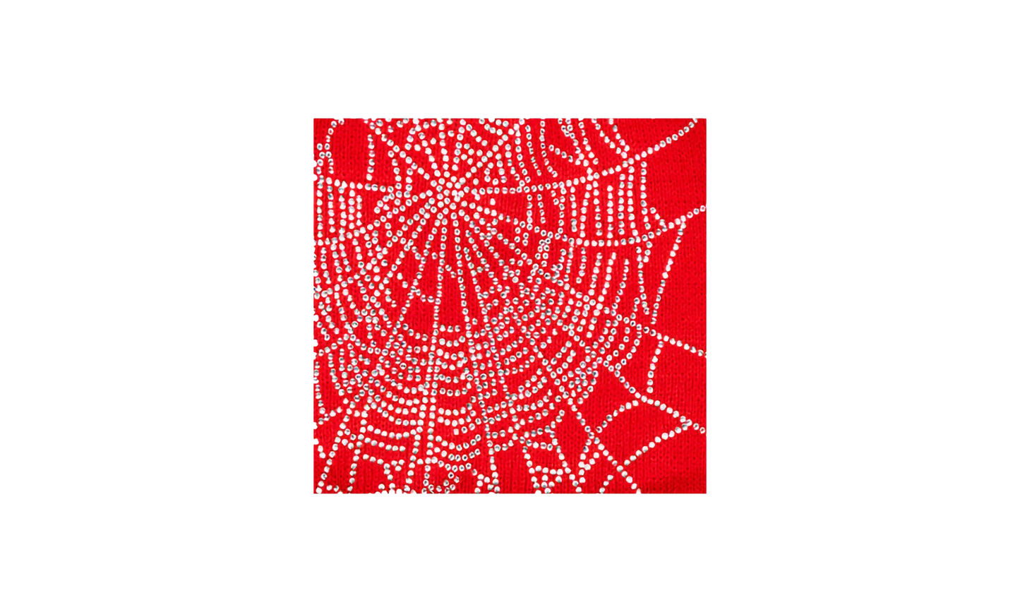 Rhinestone Web Beanie "Red" SP5der49