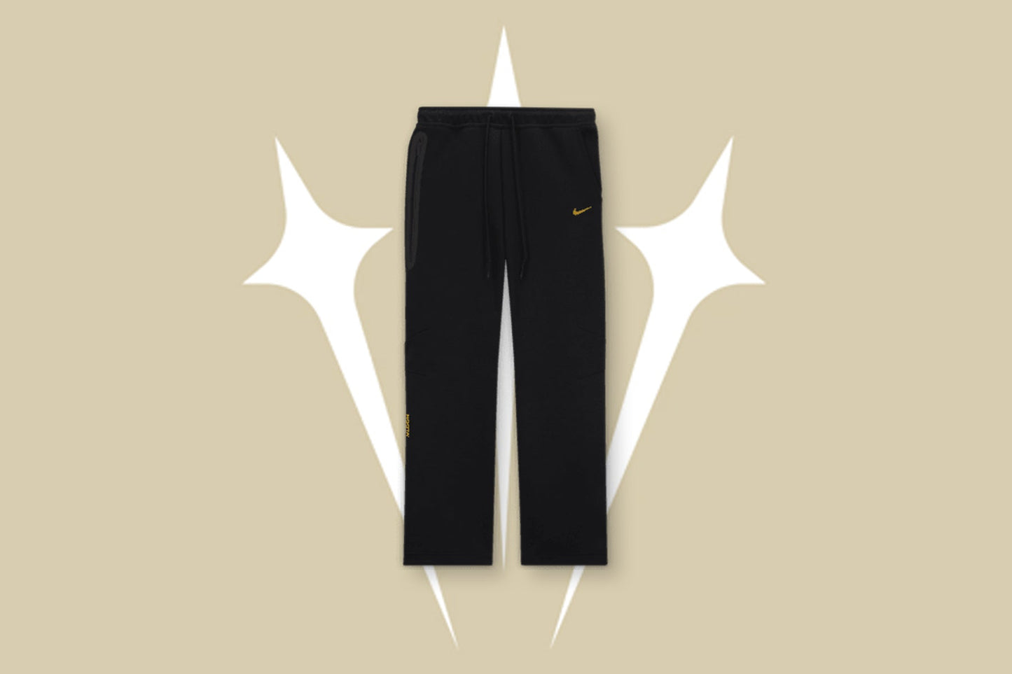 NOCTA Tech Fleece Open - Hem Pant - Black/University Gold
