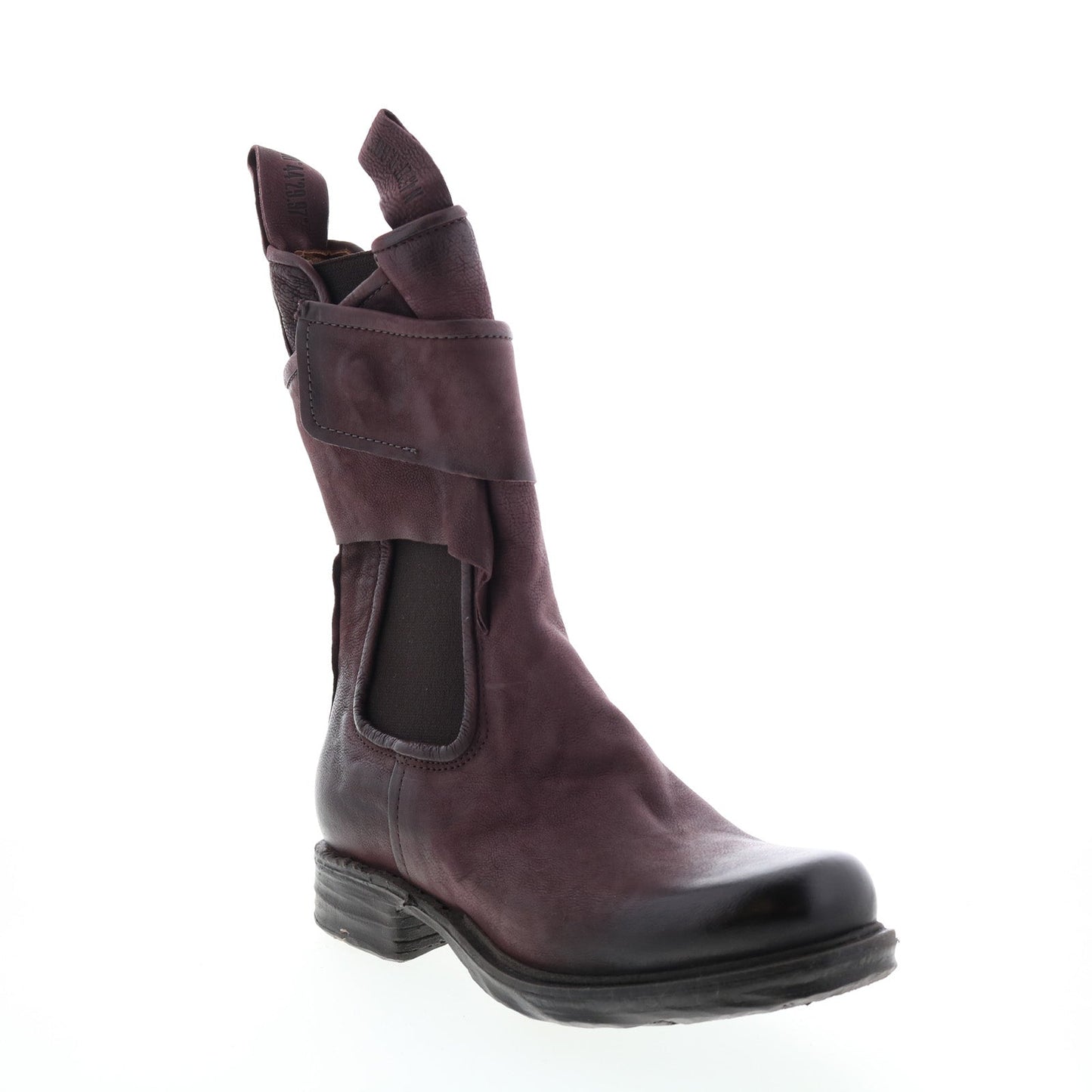 Sikes A50216-102 Womens Burgundy Leather Slip On Chelsea Boots
