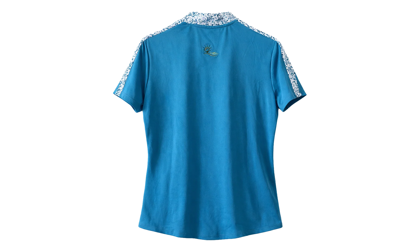 Novelty Sleeveless Polo WMNS "Glow Blue" EI7529