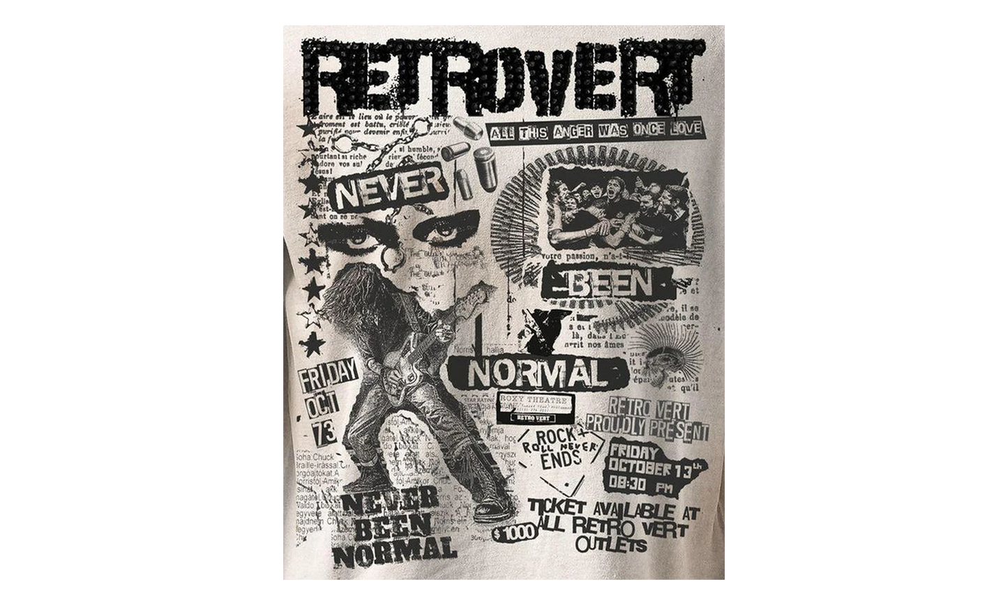 Rhinestone Never Been Normal T-Shirt "White" RET001