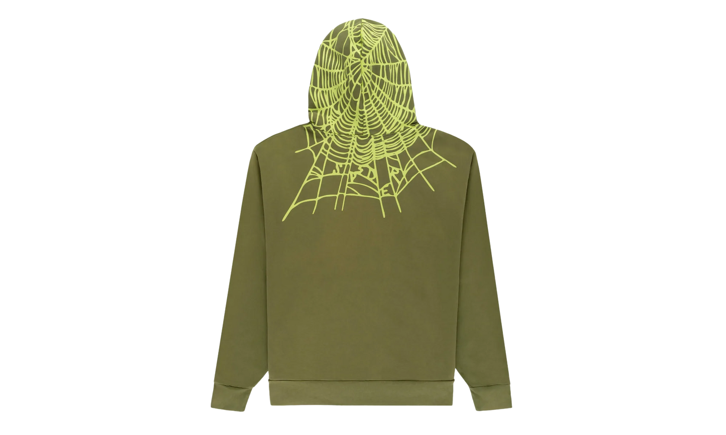 HEAVY WEB HOODIE "Olive" SP5der87