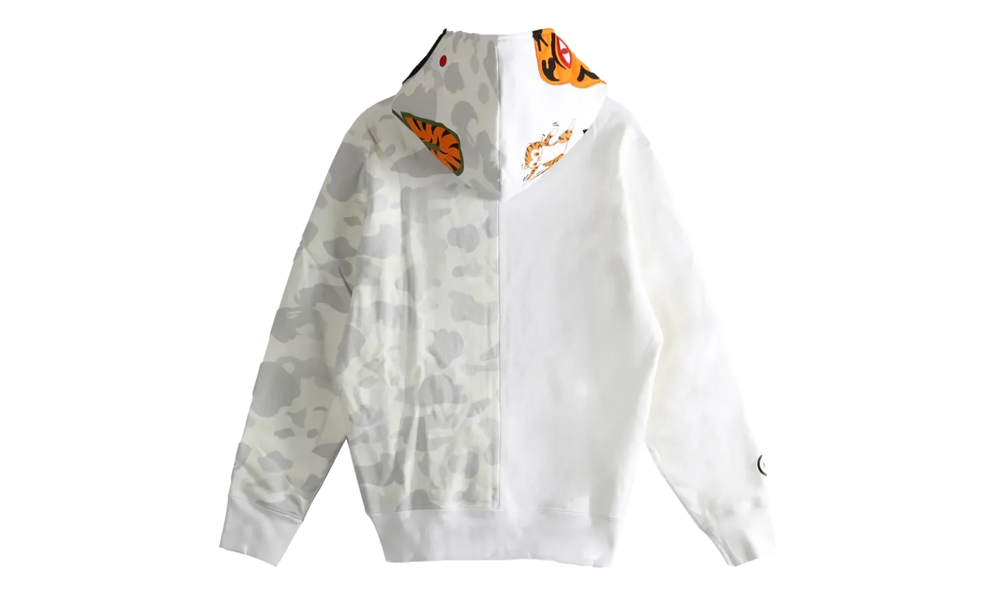 City Camo Tiger Shark Full Zip Hoodie "White" 1L80115009 WHT