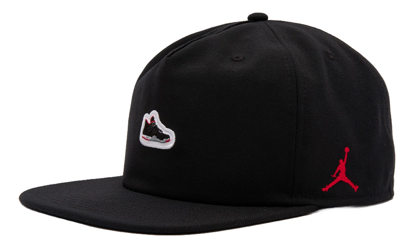 Jordan Pro Unstructured AJ4 Patch Hat "Black / University Red" IM5688 010