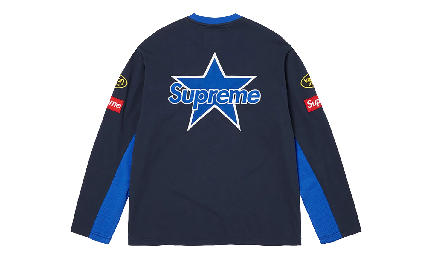 Vanson Leathers® L/S Top "SS26 - Navy" SU27020
