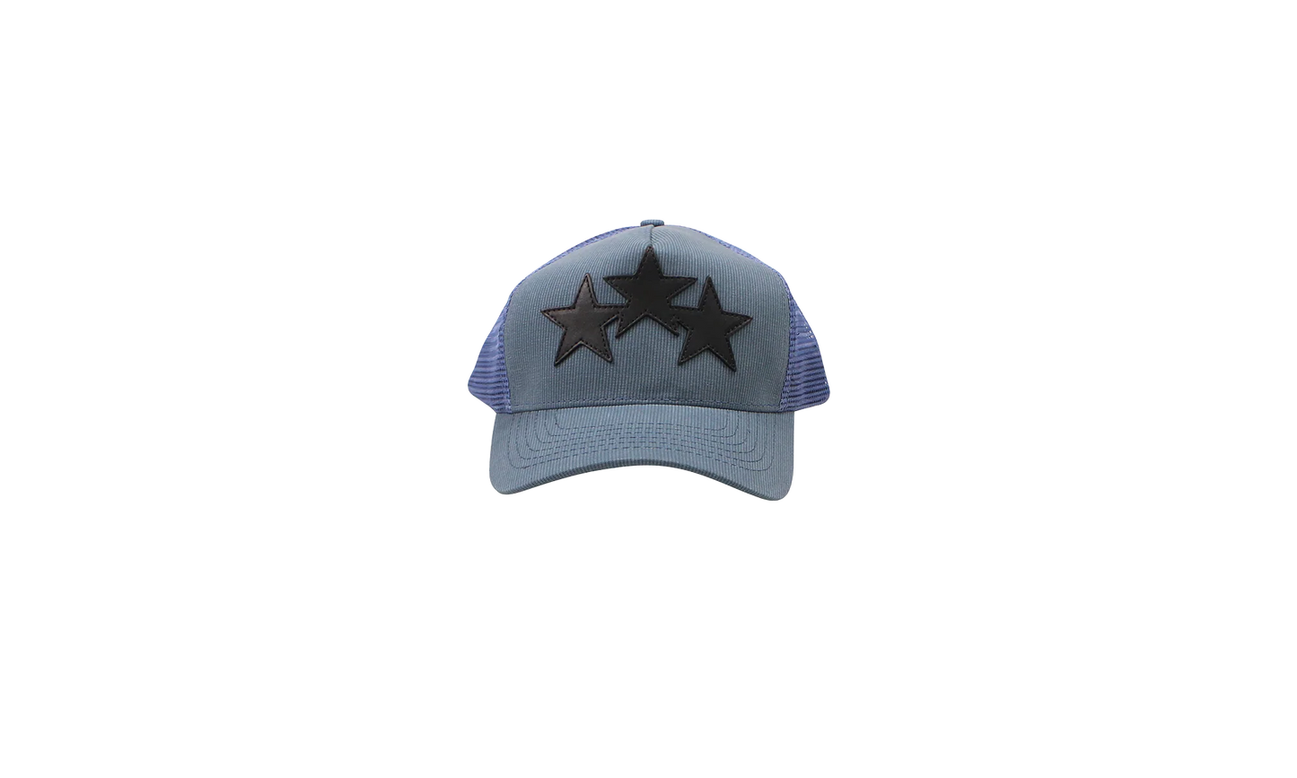 3 STAR TRUCKER HAT "Blue / Black" MAH003 137