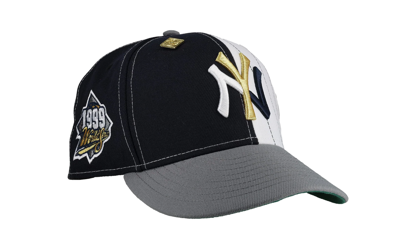 59FIFTY New York Yankees 1999 World Series Split Panel Fitted Hat "Black / White / Grey" NE256