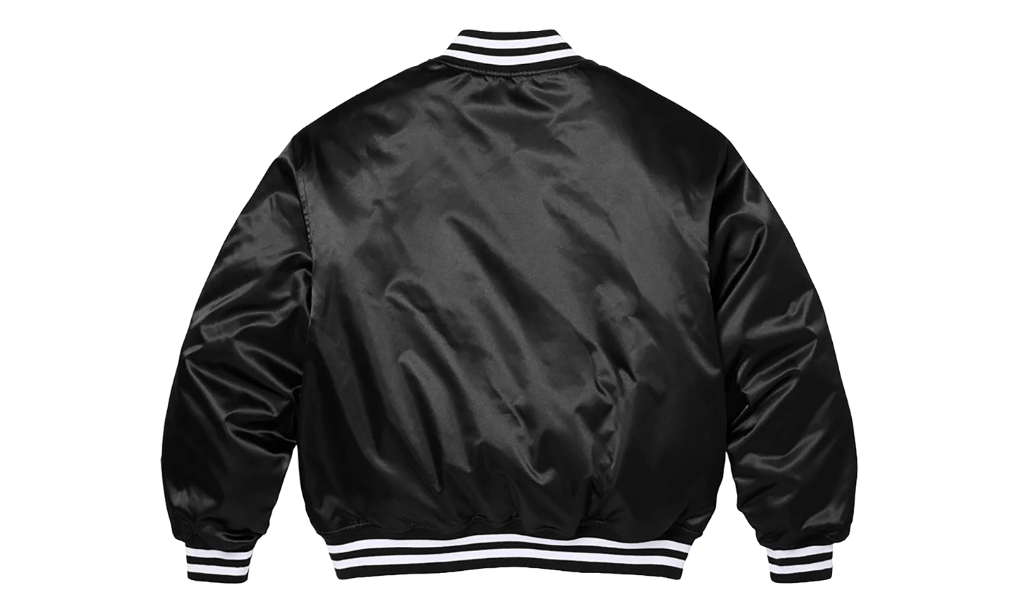 Champion® Satin Varsity Jacket "SS26 - Black" SU27455