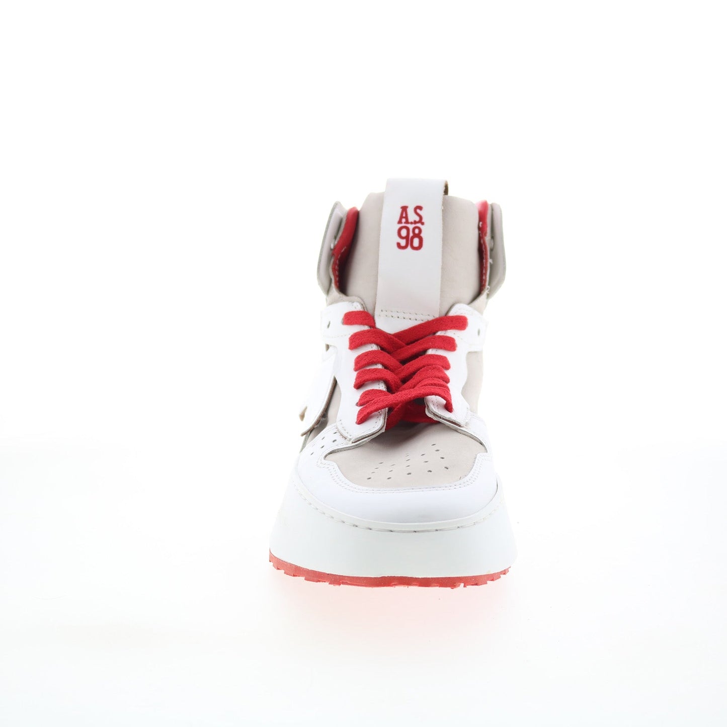 Haldon Womens White Leather Lace Up Lifestyle Sneakers Shoes