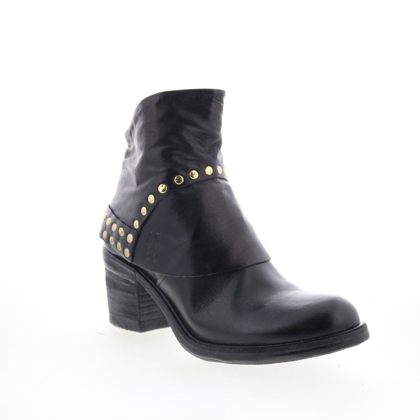 Jonas Womens Black Leather Zipper Ankle & Booties Boots