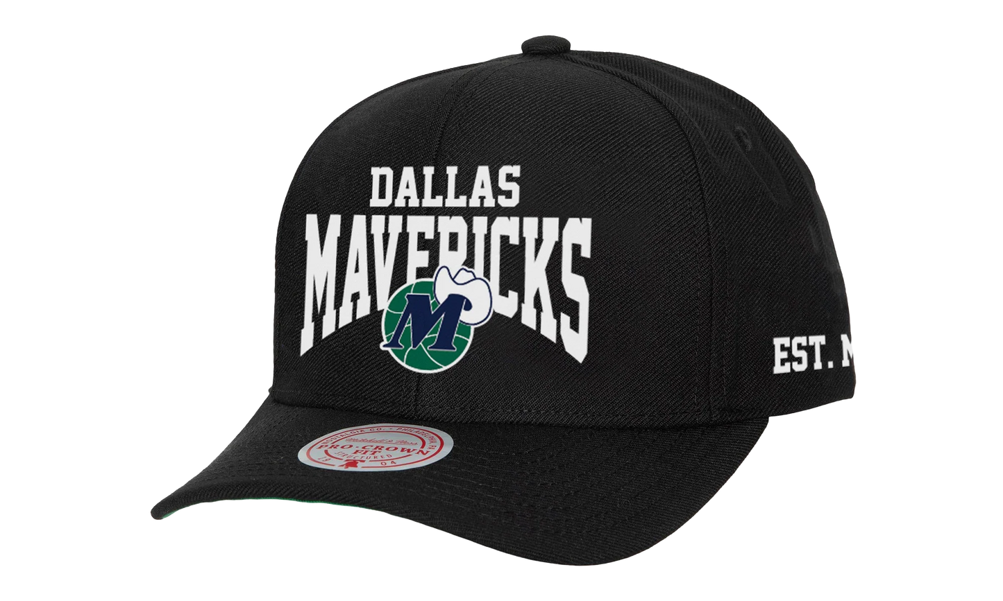 NBA Hardwood Classics Big Time Pro Snapback Cap "Dallas Mavericks - Black" HP10013 DMABLCK