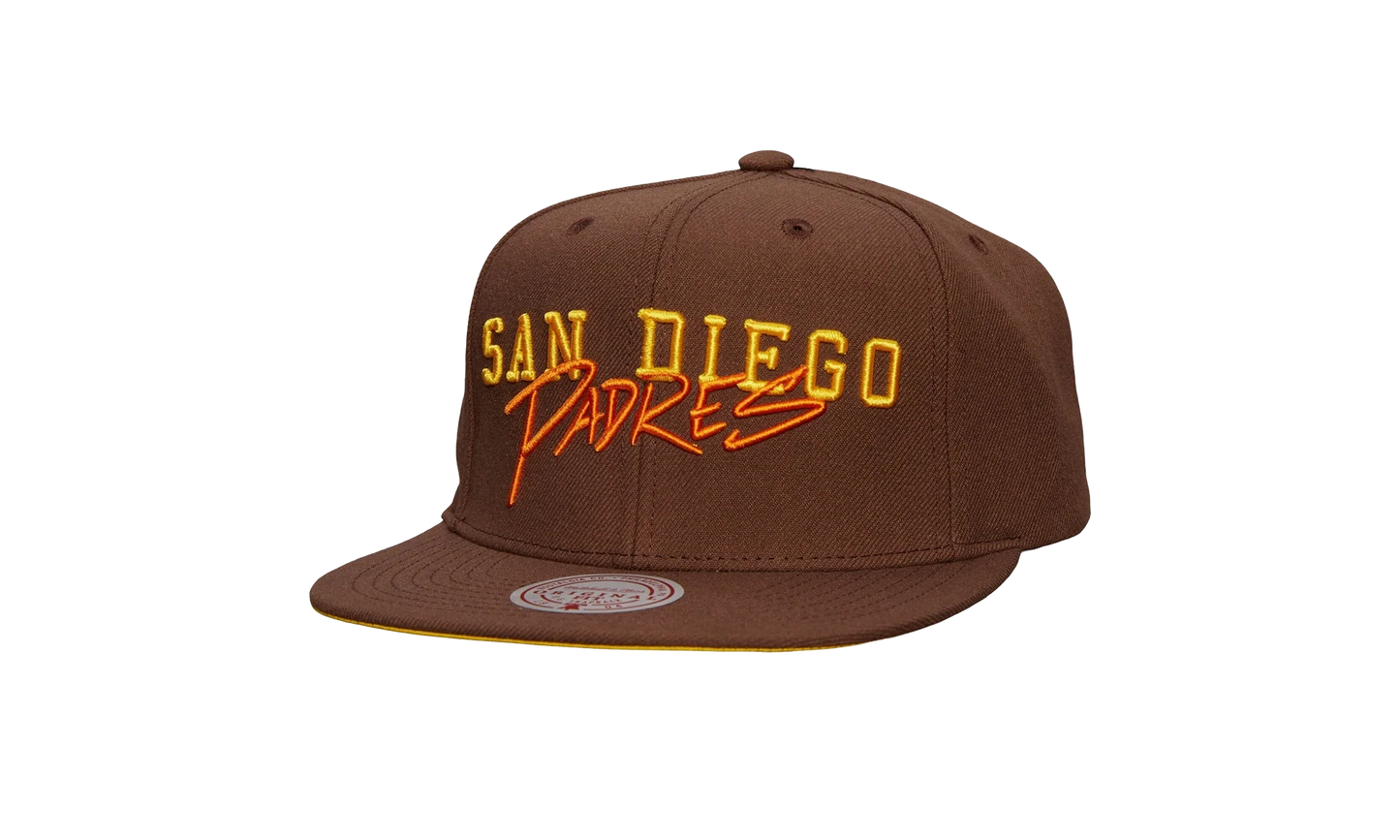 MLB Cooperstown Team Tagged Snapback Cap "San Diego Padres - Brown" HHSS7504 SDPYYPPPBROW