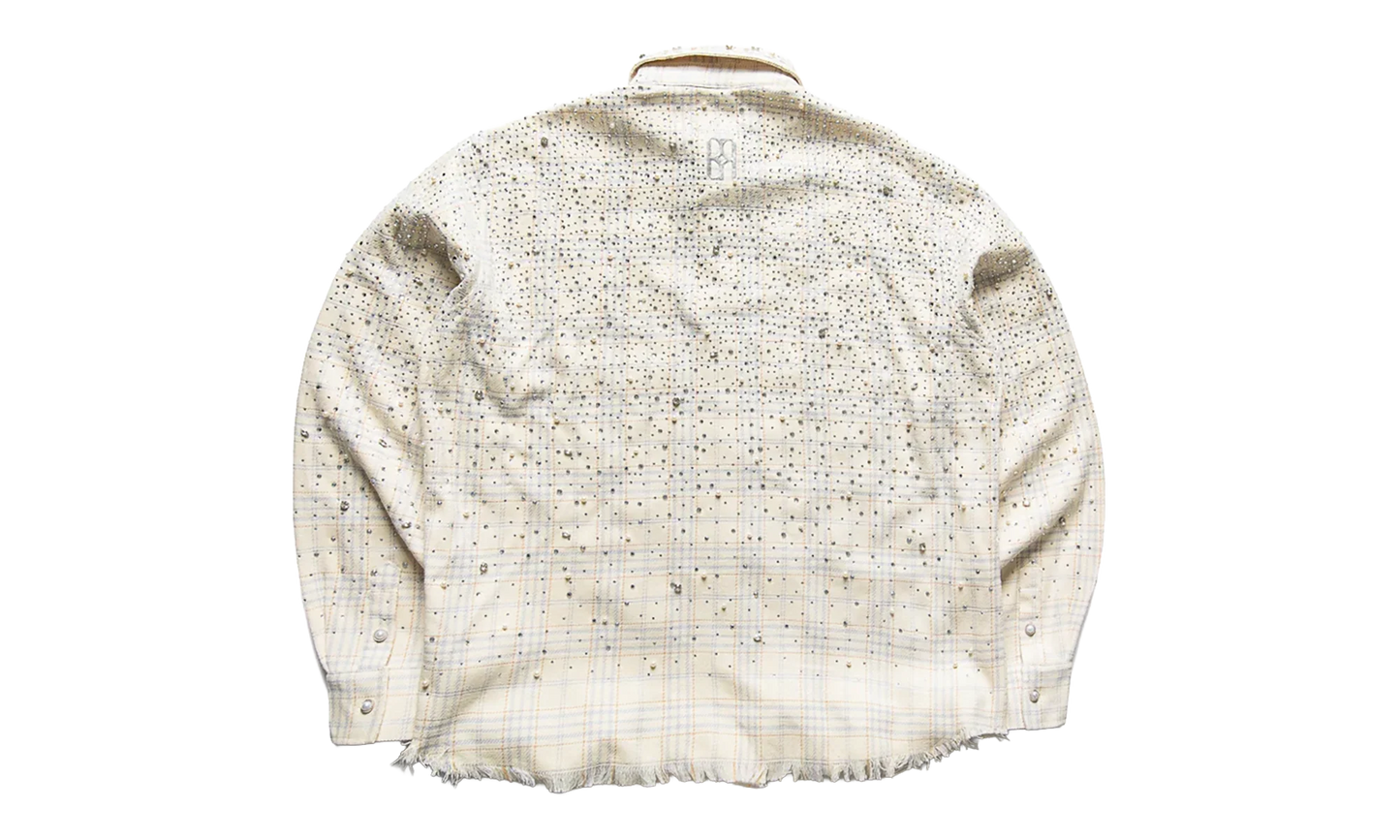 Pearl And Diamond Button-Down Shirt "Beige" BC25SSLS01 BEIG