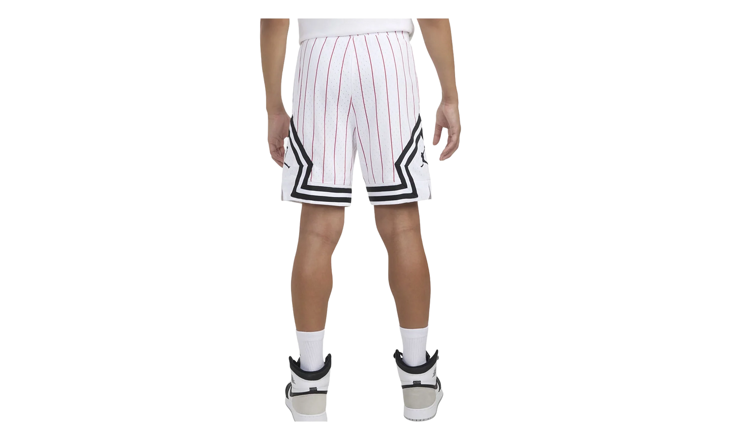 Air Jordan Pinstriped Diamond Shorts GS "White Striped Red" 95C890 001