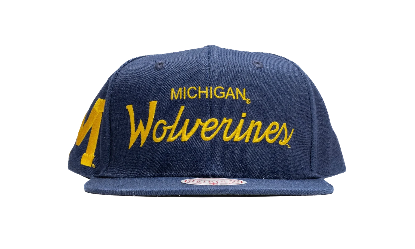 NCAA Just Don Draft Snapback Cap "Michigan Wolverines - Navy" HHSS5701 UMIYYPPPNAVY
