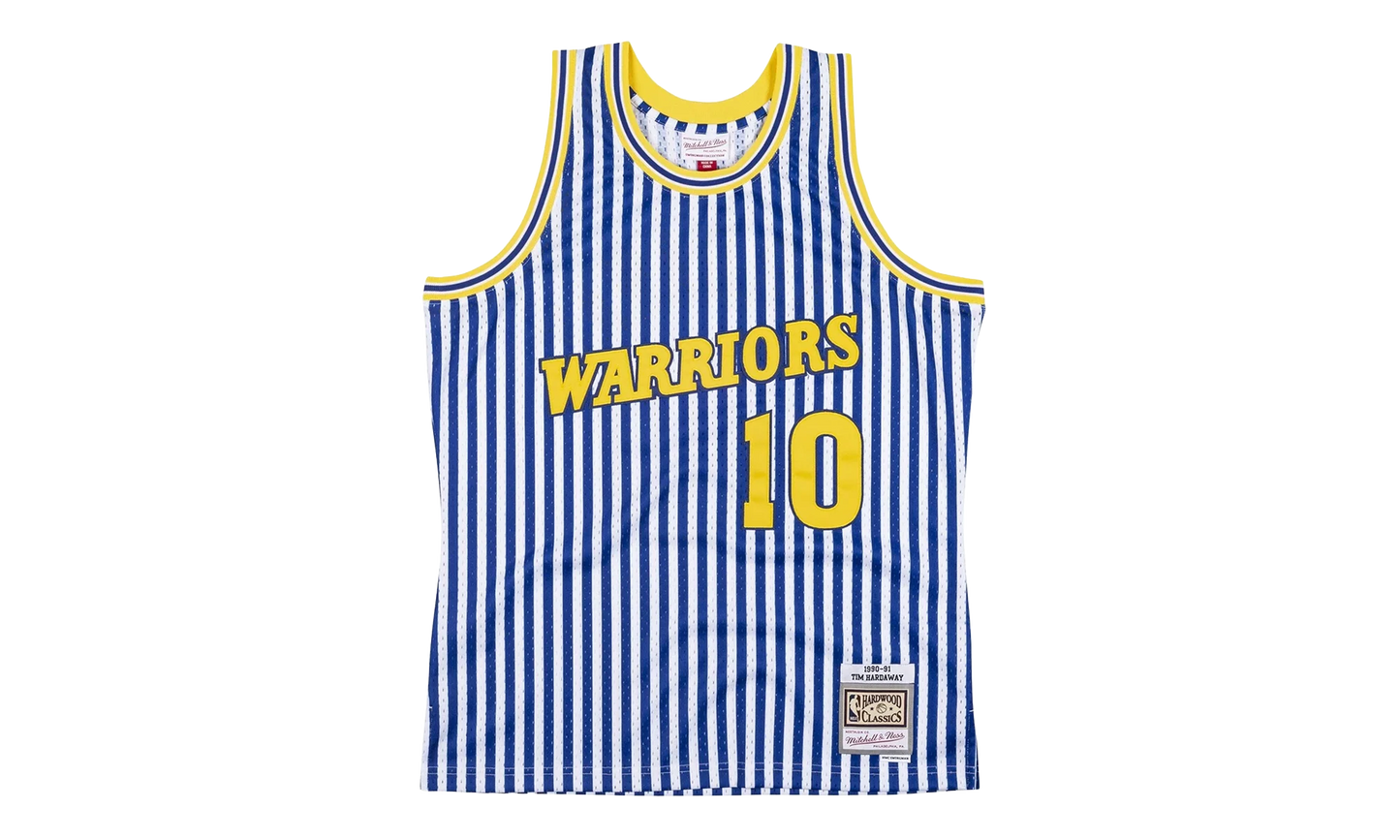 NBA Tim Hardaway Striped Swingman Jersey "1990 Golden State Warriors" SMJYBW19047 GSWPTNY90THA