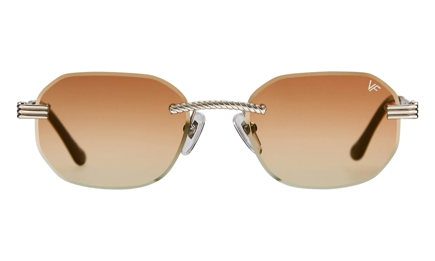 Hustler Rimless Drill Mount 24KT "White Gold / Light Brown Gradient" DMHU2 0059 47D5