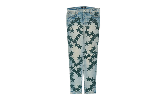 Leather Star Patch Jeans "Chemist - Clay Indigo Green" SS22MDS022 408