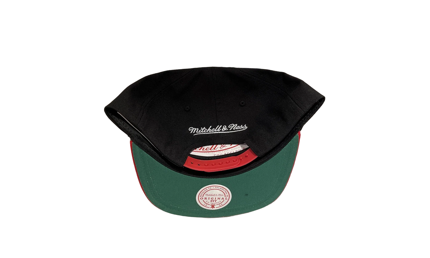 NCAA Logo Bill Snapback Cap "Ohio State Buckeyes - Black / Red" HHSS4533 OSTYYPPPBKRD