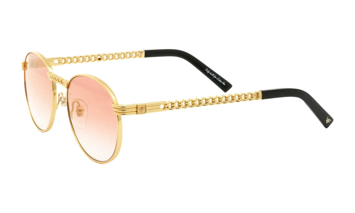 Miami Vice Cuban Link Edition 24KT "Yellow Gold / Candy Red Gradient Flash Gold" CLMV2 0002 16C7