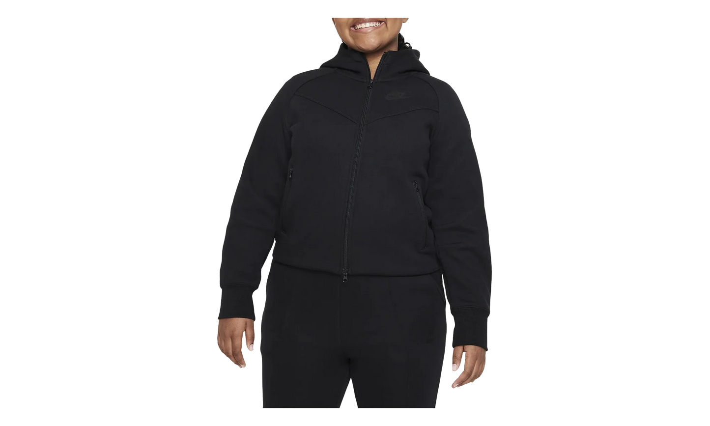 Sportswear Tech Fleece Full-zip Hoodie (Extended Size) GS "Triple Black" FD2980