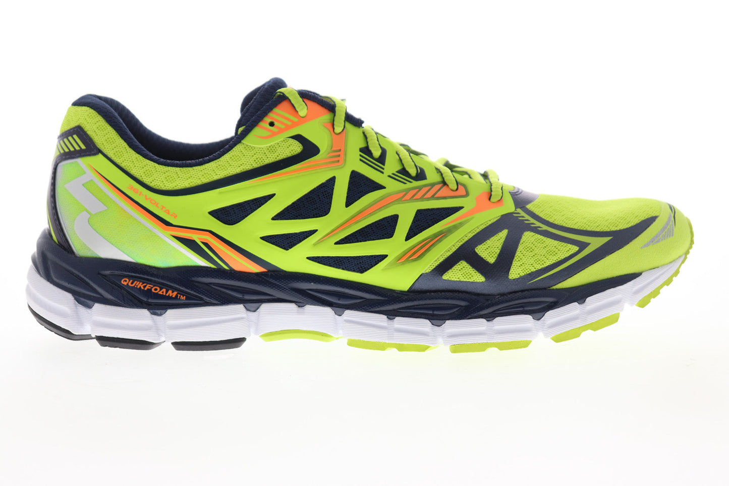 Voltar Mens Green Mesh Low Top Lace Up Athletic Running Shoes