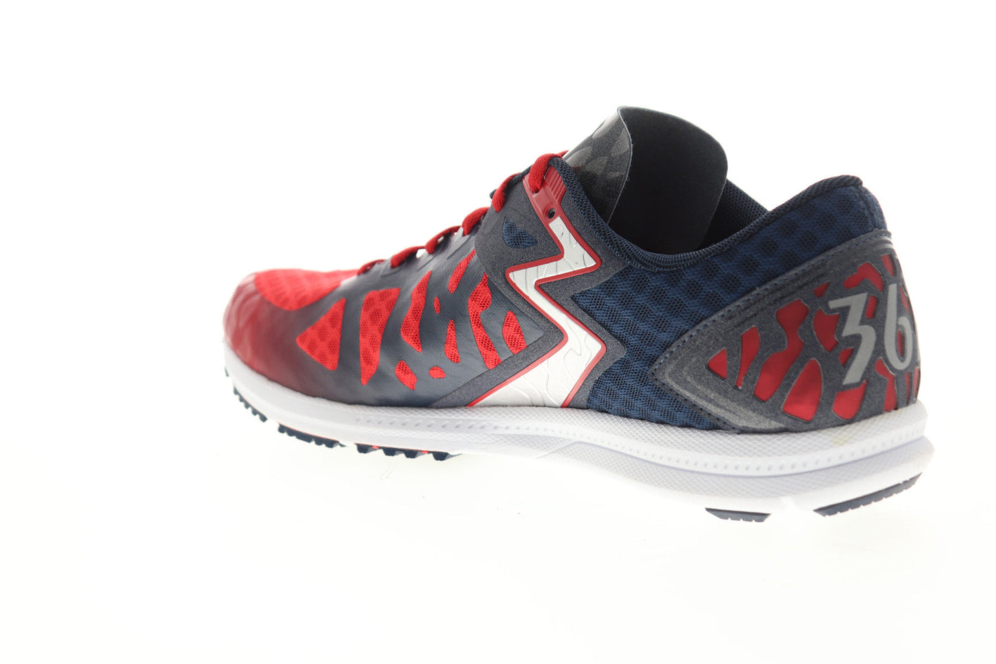 Chaser Mens Red Mesh Low Top Lace Up Athletic Running Shoes