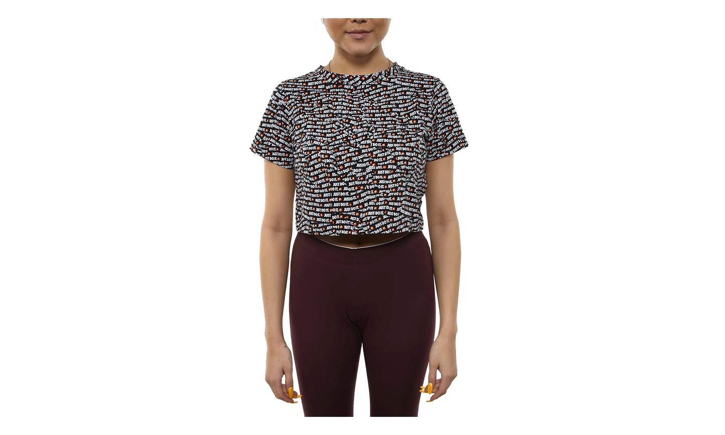 JDI Anniversary AOP Crop Top WMNS "Black / White - Orange" AQ0249 010
