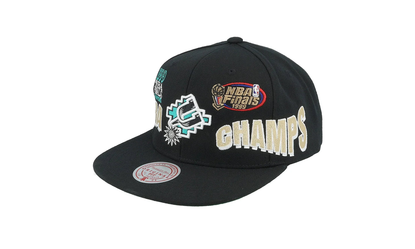 NBA Hardwood Classics World Champs Snapback Cap "San Antonio Spurs - Black" HHSS7715 SASYYPPPBLCK